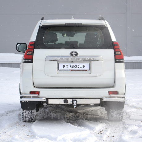 ТСУ /съемный квадрат/ с НЕРЖ накладкой TOYOTA LAND CRUISER Prado 150 2009-/ LC Prado 120 2002-2009/ LEXUS GX 460 2010-2013 купить недорого с доставкой в Омск