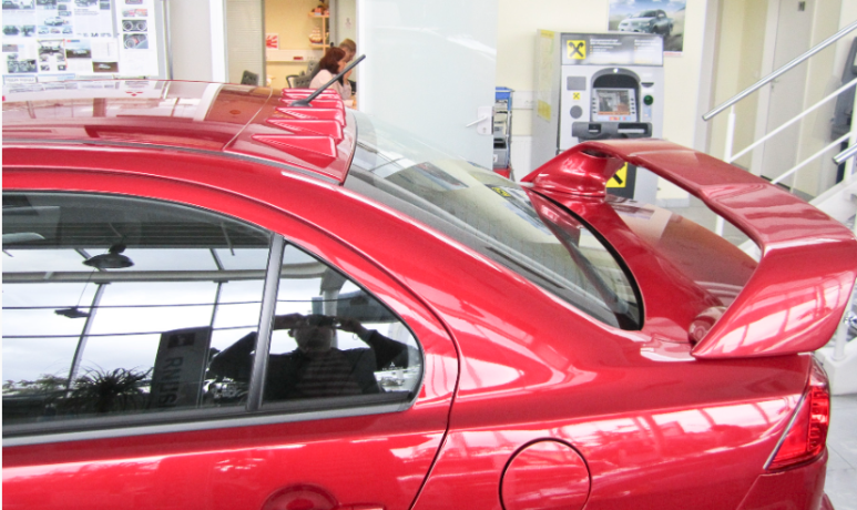 Аэродинамический рассекатель (накладка на крышу) "Zodiak Generator" для Mitsubishi Lancer X купить недорого с доставкой в Омск