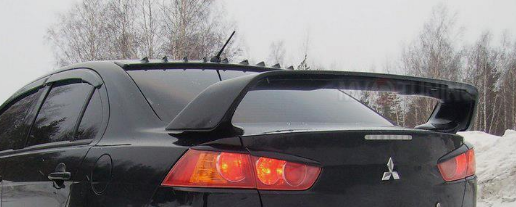 Накладка (юбка) заднего бампера "EVO" var №1 для Mitsubishi Lancer X (2007-2016) купить недорого с доставкой в Омск