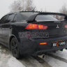 Накладка (юбка) заднего бампера "EVO" var №1 для Mitsubishi Lancer X (2007-2016) купить недорого с доставкой в Омск
