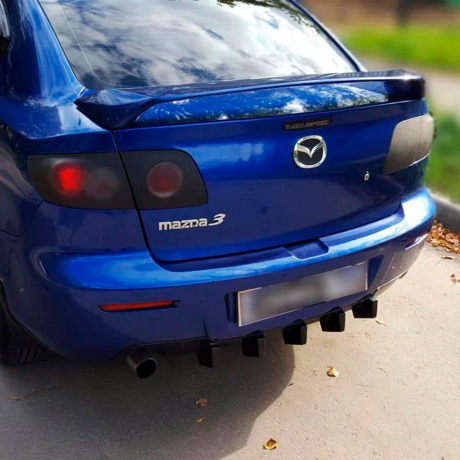 Задний дифузор "Крокодил" для Mazda 3 (2003-2009) глянец купить недорого с доставкой в Омск