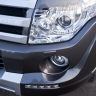 Накладка (юбка) переднего бампера "Broomer Design" (Без ДХЛ) для Mitsubishi Pajero IV (2006-2015) купить недорого с доставкой в Омск