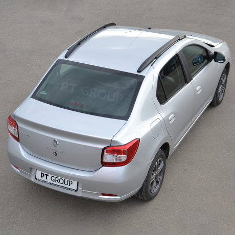 Рейлинги (Черный Муар) "Комфорт" RENAULT Logan (2014-н.в.) купить недорого с доставкой в Омск