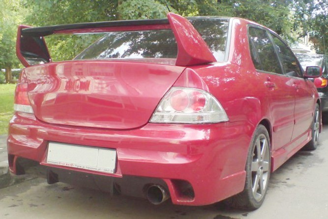 Спойлер высокий стиль "EVO" var №1 для Mitsubishi Lancer IX 2003-2009 купить недорого с доставкой в Омск