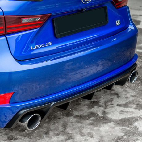 Диффузор заднего бампера №1 (с килями) для Lexus IS III (с 2013-2022) купить недорого с доставкой в Омск