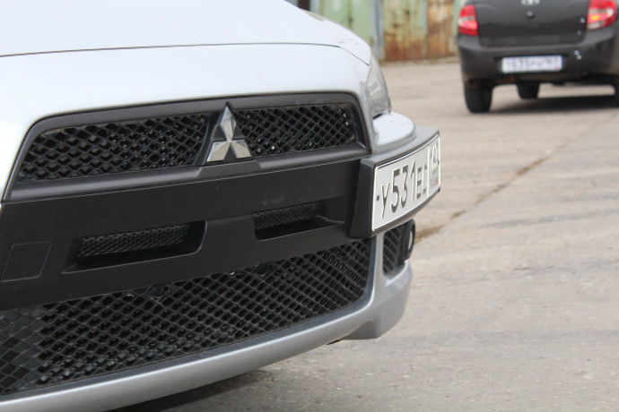 Воздуховоды радиатора в передний бампер (Цельные) var №2 для Mitsubishi Lancer X (2007-2010) купить недорого с доставкой в Омск