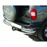 Защита заднего бампера «Уголки Люкс» угловая, цельная для B@3 2123 "Chevrolet Niv@" (d63.5), нержавеющая сталь купить недорого с доставкой в Омск