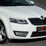 Вставки переднего бампера в стиле "RS" для Skoda Octavia III A7 (2013-2016) купить недорого с доставкой в Омск