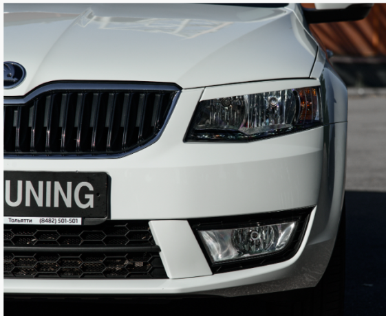 Вставки переднего бампера в стиле "RS" для Skoda Octavia III A7 (2013-2016) купить недорого с доставкой в Омск