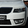 Вставки переднего бампера в стиле "RS" для Skoda Octavia III A7 (2013-2016) купить недорого с доставкой в Омск