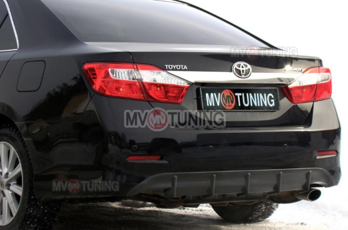 Диффузор заднего бампера var №1 (под окраску) для Toyota Camry XV50 (2012-2014) купить недорого с доставкой в Омск
