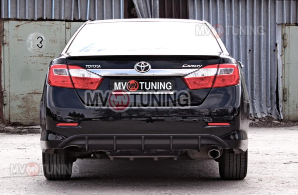 Диффузор заднего бампера var №1 (под окраску) для Toyota Camry XV50 (2012-2014) купить недорого с доставкой в Омск