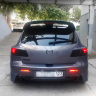 Накладки (клыки) на задний бампер Mazda 3, хэтчбэк (2003-2009), глянец купить недорого с доставкой в Омск