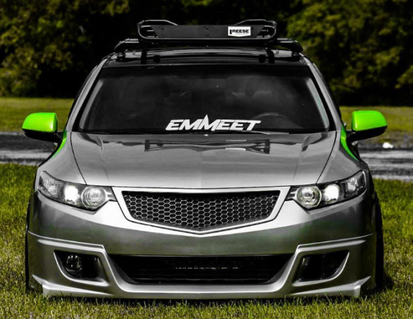 Решетка радиатора "Sport" var №4 (сетка в комплекте) для Honda Accord VIII (2008-2010) купить недорого с доставкой в Омск