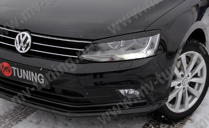 Накладки на фары (реснички) для Volkswagen Jetta VI (2010-2018) купить недорого с доставкой в Омск
