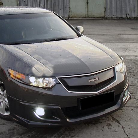 Вставка в оригинальную решетку радиатора (в сборе) "MUGEN Style" для Honda Accord VIII (2008-2010) купить недорого с доставкой в Омск