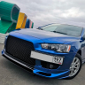 Накладка (юбка) на передний бампер "Zodiak" для Mitsubishi Lancer 10 (2007-2010) дорестайлинг купить недорого с доставкой в Омск