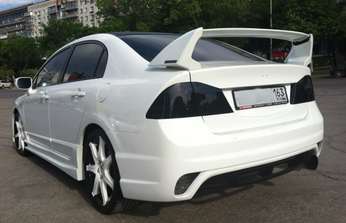 Спойлер высокий (составной) "Mugen Style" var №2 для Honda Accord VII (2004-2008) купить недорого с доставкой в Омск